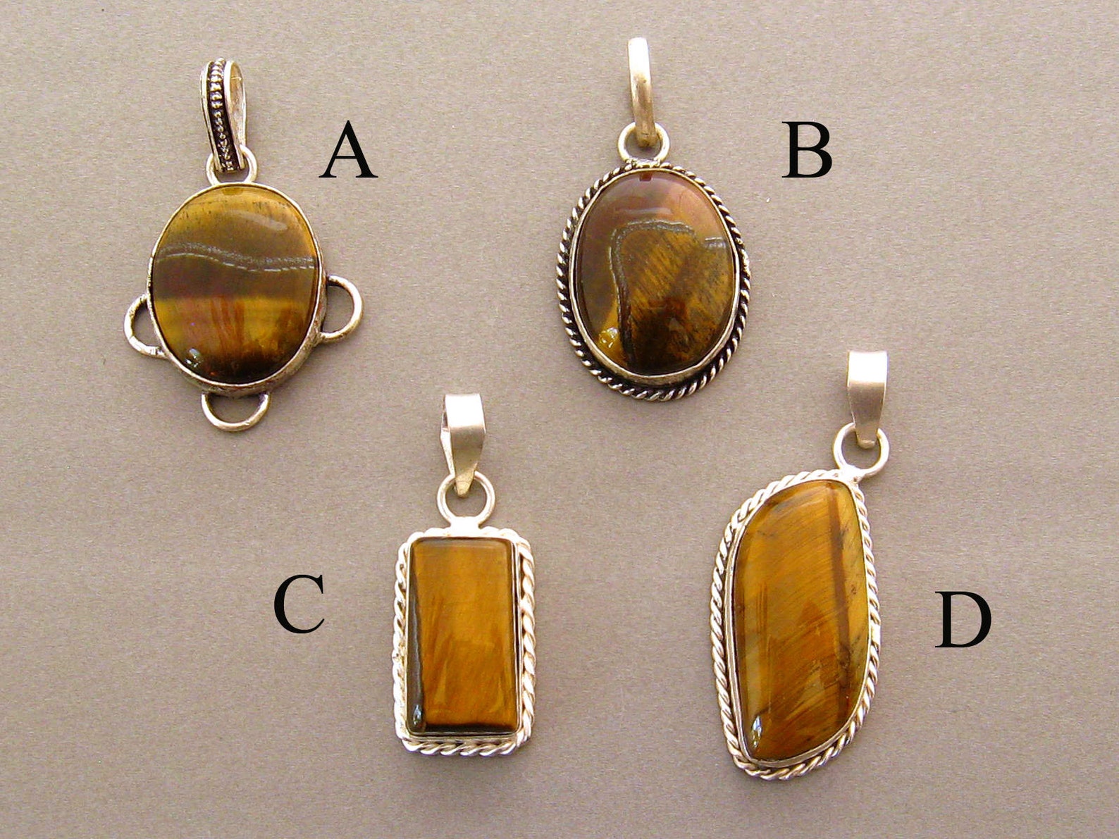 Studs Brown Grès Autour Du Bord 10 Mm Légèrement 925 Argent Brillant