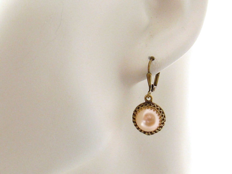 8th Anniversary Gift for Her/bronze Dangle Earrings/bronze Etsy