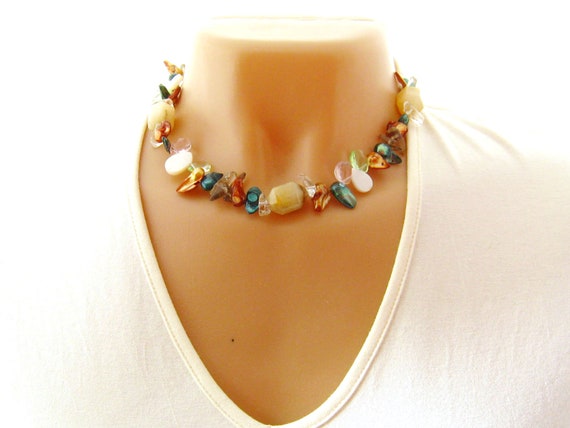 Multicolor Freshwater Pearl Necklace with Mother … - image 6