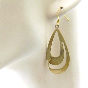 Long Gold Hoop Earrings/Dangle Earrings/Long Teardrop Earrings/Dangle Gold Earrings/Gold Drop Earrings/Gold Teardrop Earrings/Long Earrings