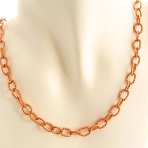 Copper Anniversary Gift for Her, 7th Anniversary Gift for Wife, 7th Anniversary Gift for Her, Copper Chain Necklace, Jewelry Gift