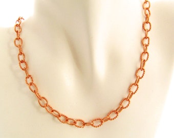 Copper Anniversary Gift for Her, 7th Anniversary Gift for Wife, 7th Anniversary Gift for Her, Copper Chain Necklace, Jewelry Gift