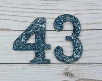 Handmade Ceramic Numbers, Paw Print Address Numbers, Colorful Wedding Table Numbers, Exam Room Labels, Dog House Decor