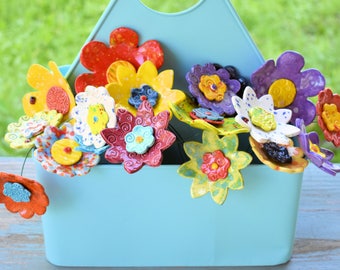 Ceramic Flower Boquet, random colors