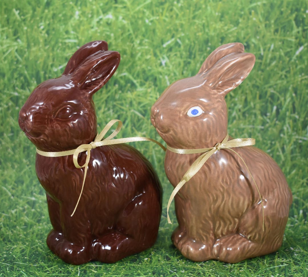 Easter Bunny Ceramic Chocolate Bunny Decorative Candy Etsy