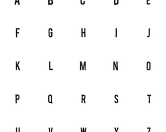Eisen auf Buchstaben und Zahlen, schwarzes Eisen auf, moderne Alphabet Buchstabe Eisen auf Patch 2" 100 % bestickt für Personalisierung