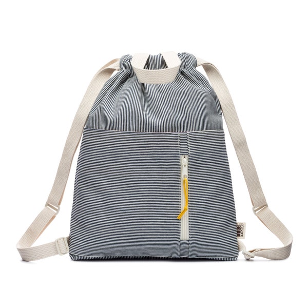 Canvas Backpack Railroad Denim, Vegan Backpack Drawstring Backpack Day Trips, Monogram Backpack, Backpack Rucksack Kids, Fabric Backpack