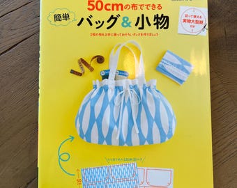 Original Japanese Version - Easy Bag & Accessories Sewing Can Be Made with 50 cm of Fabric