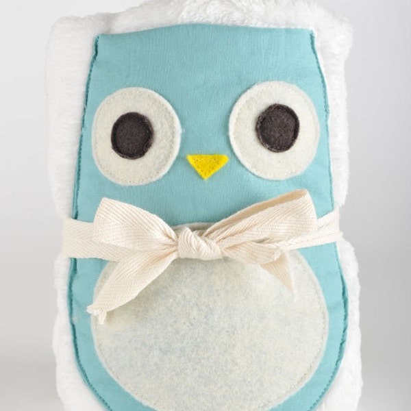 Owl Baby Blanket, Cuddle Fleece Baby Blanket, Gender Neutral Baby, Unisex Baby Blanket, Baby Bow Blanket, Baby Shower Gifts