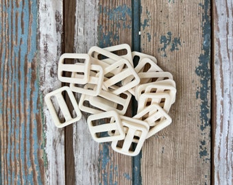 Triglide Strap Sliders 1 inch, Plastic Strap Adjuster, Adjustable Strap Webbing 1 inch Matte Natural or Black Shipped from Oakland, CA USA