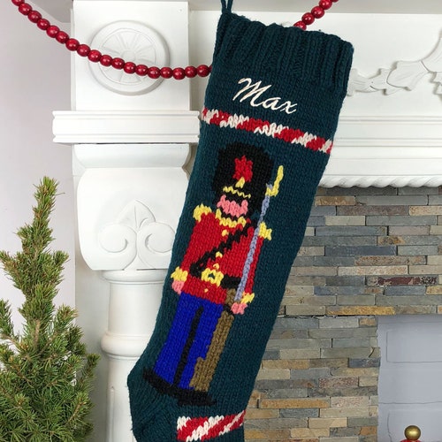 Christmas Stocking Boys Personalized Custom Mary Maxim Soldier Etsy