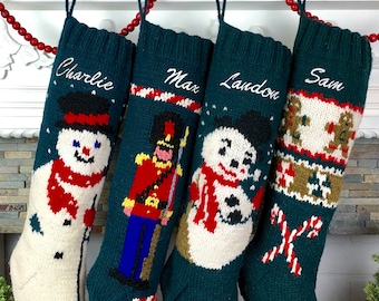 Christmas Stockings Personalized Knit Wool Stockings Mary Maxim Custom Xmas Socks Personalised