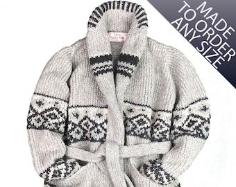 Vest Trui Chunky Knit With Tie Starsky Marilyn Sweater- op bestelling gemaakt