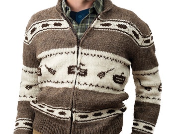 Hand Knit Wool Curling Sweater: Cowichan Style, Made to Order