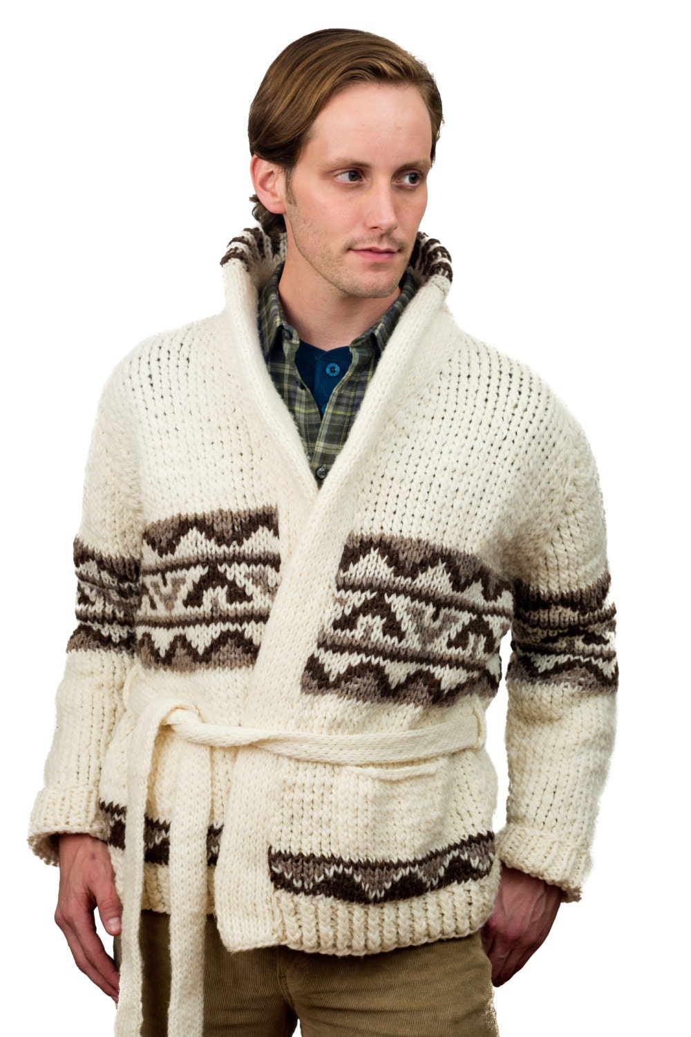 Starsky Sweater: Handmade Wool Cardigan, 70s TV Style - Custom