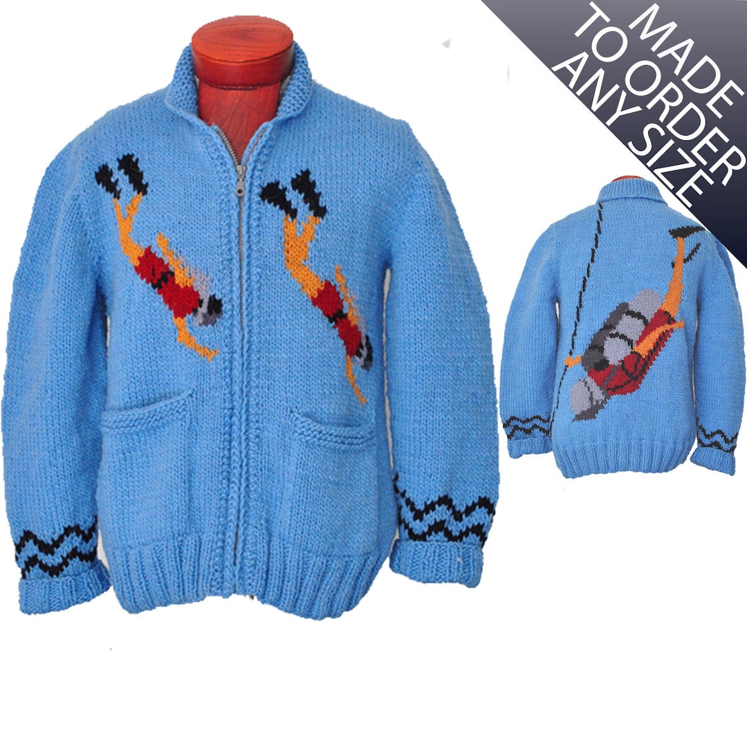 ニット・セーター SUARE Wool Cowichan Knit Red SBDAWLKZ510RD Red Cowichan - Etsy