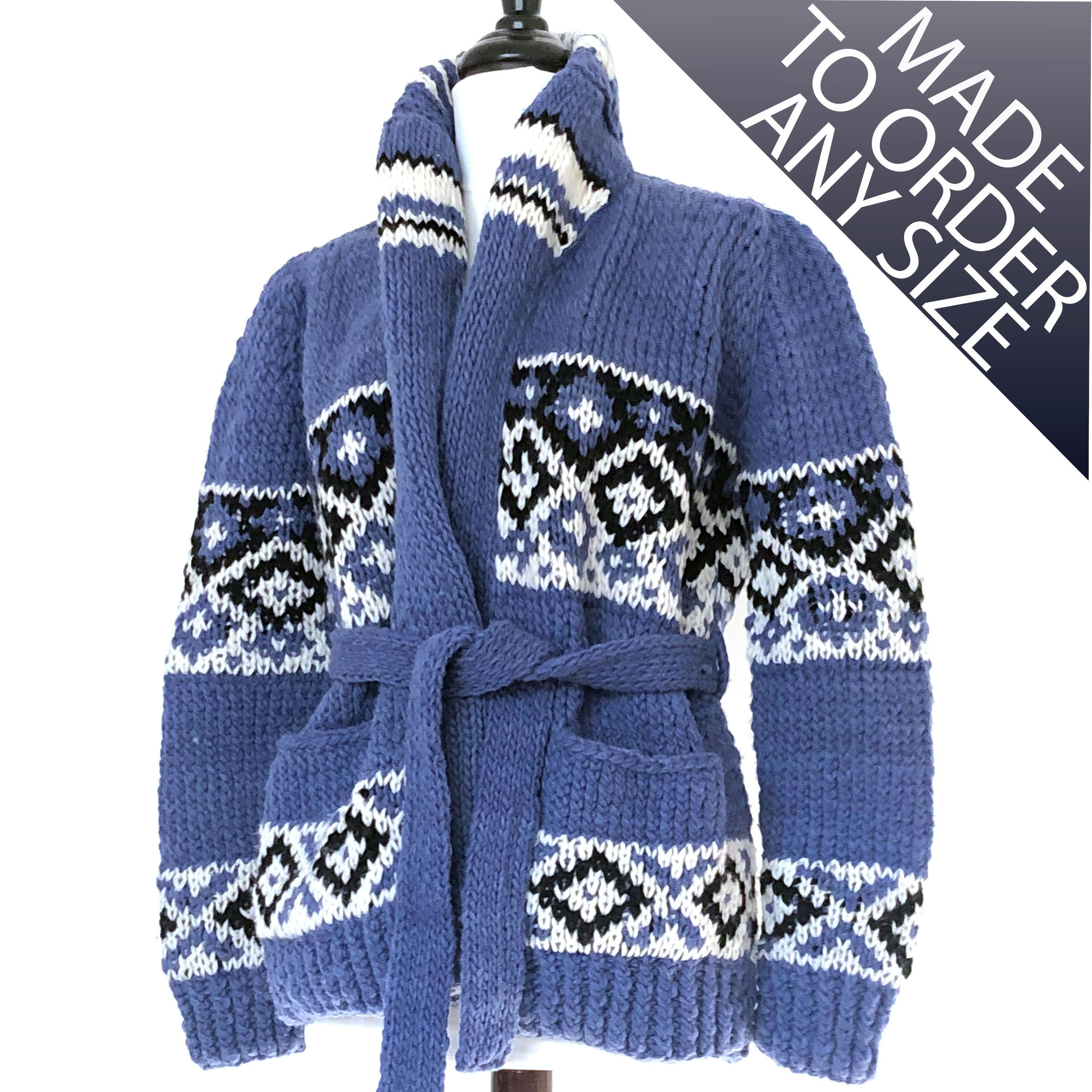 Cardigan Sweater Chunky Knit With Tie Starsky Marilyn