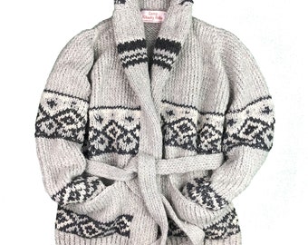 Cardigan Sweater Chunky Knit With Tie  Starsky Marilyn Sweater-  made to order