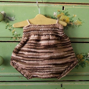 Brown Multi Stripe Knit Wool Soaker Cloth Diaper Cover Nappy Cover by Llamajama
