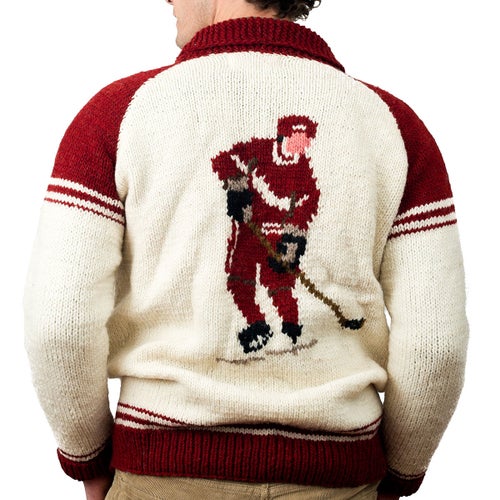 Hockey Cardigan (Handmade New) Cowichan Style Hockey high quality Zip Jumper In Stock