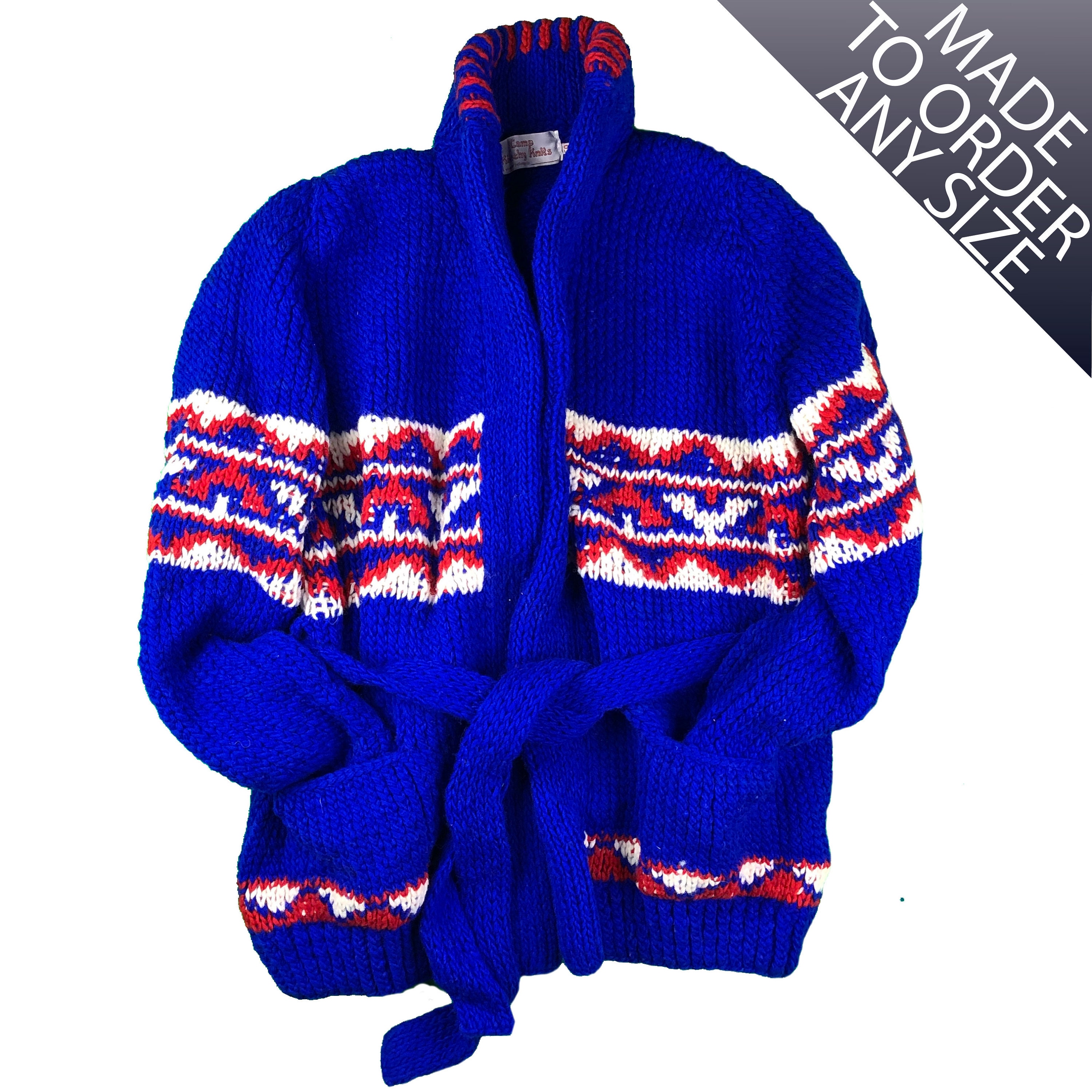 Cardigan Sweater Chunky Knit With Tie Starsky Marilyn | Etsy