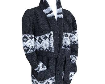 Cardigan Sweater Chunky Knit With Tie  Starsky Marilyn Sweater-  In Stock