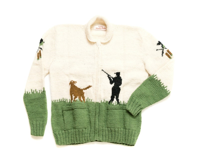 Fasan Hunt Neu Mary Maxim Cardigan Pullover, handgestrickte Wolle, auf Bestellung 432.101.mto Bild 6