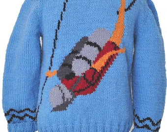 Hand Knit Wool Cardigan: Skin Diver Sweater - Made to Order