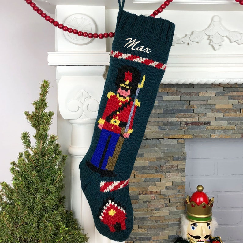 Christmas Stocking Boys Personalized Custom Mary Maxim Soldier Etsy