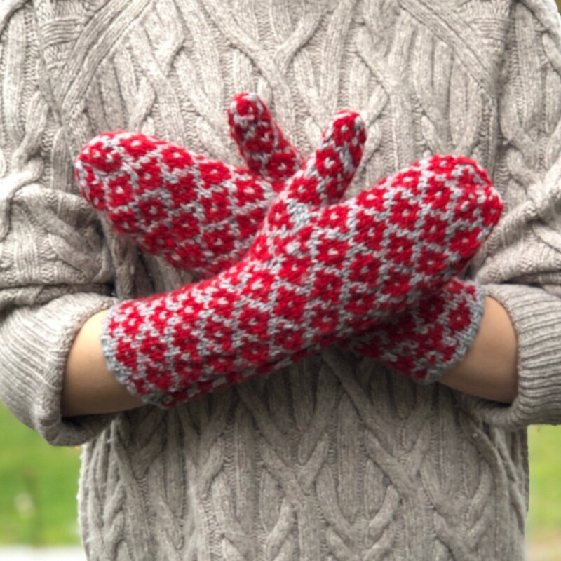 Red Mittens - Etsy