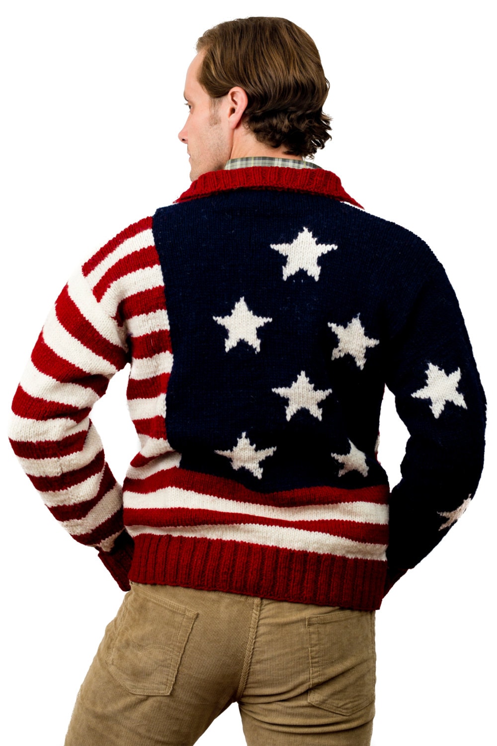 American Flag Cardigan Sweater - Stars and Stripes