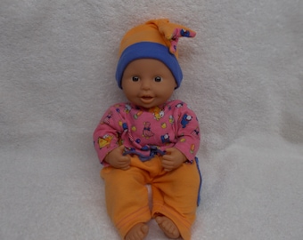1997 Zapf Jolly Dolly Doll Two Teeth Brown Eyes Baby Clean 3 Pcs