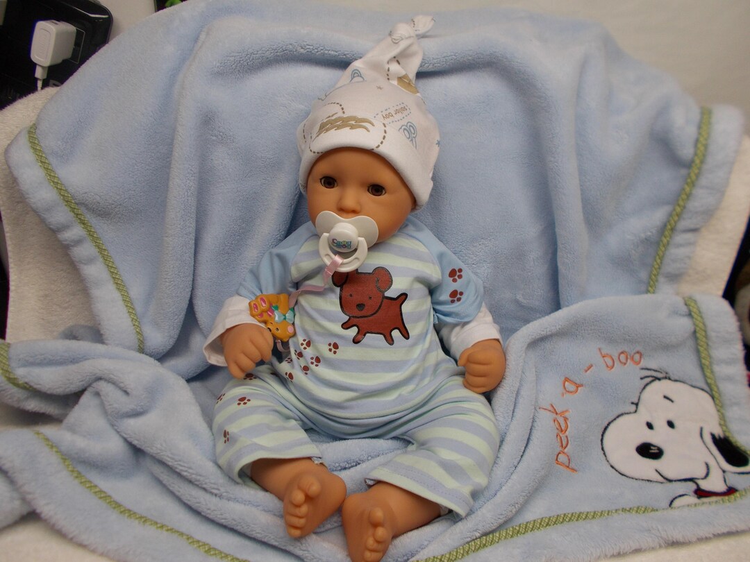 1998 Zapf Chou Chou Baby Doll Weighted Brown Sleep Pacifier