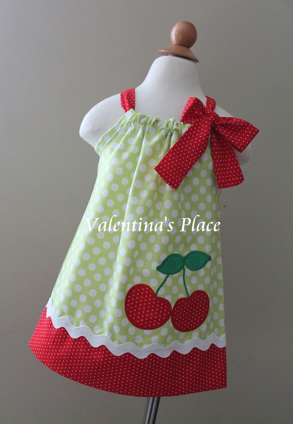 Items similar to Super Cute Cherries pillowcase dress on Etsy