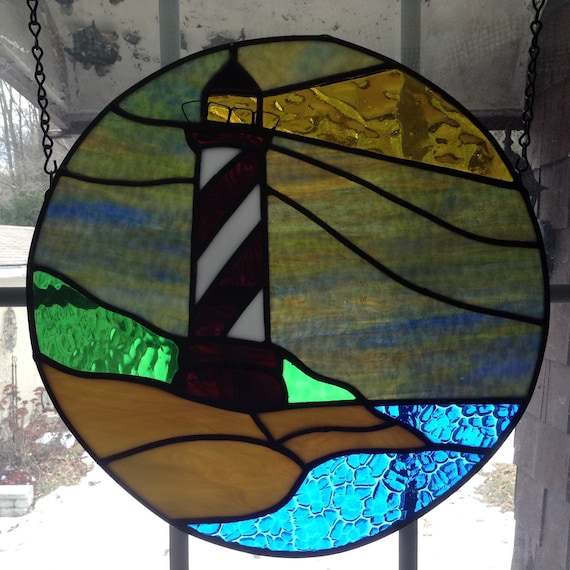 Items similar to Stained Glass Lighthouse on Etsy