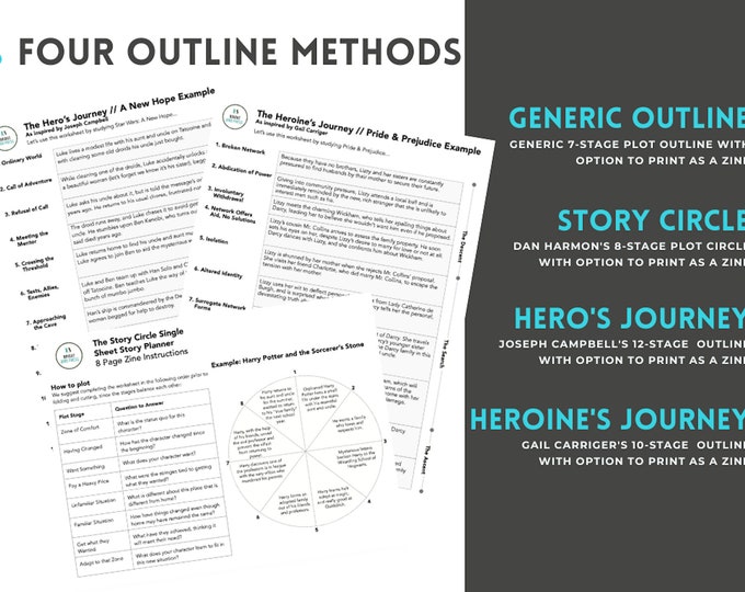 Printable Plot Outlines // Hero & Heroine's Journey // Story Circle ...