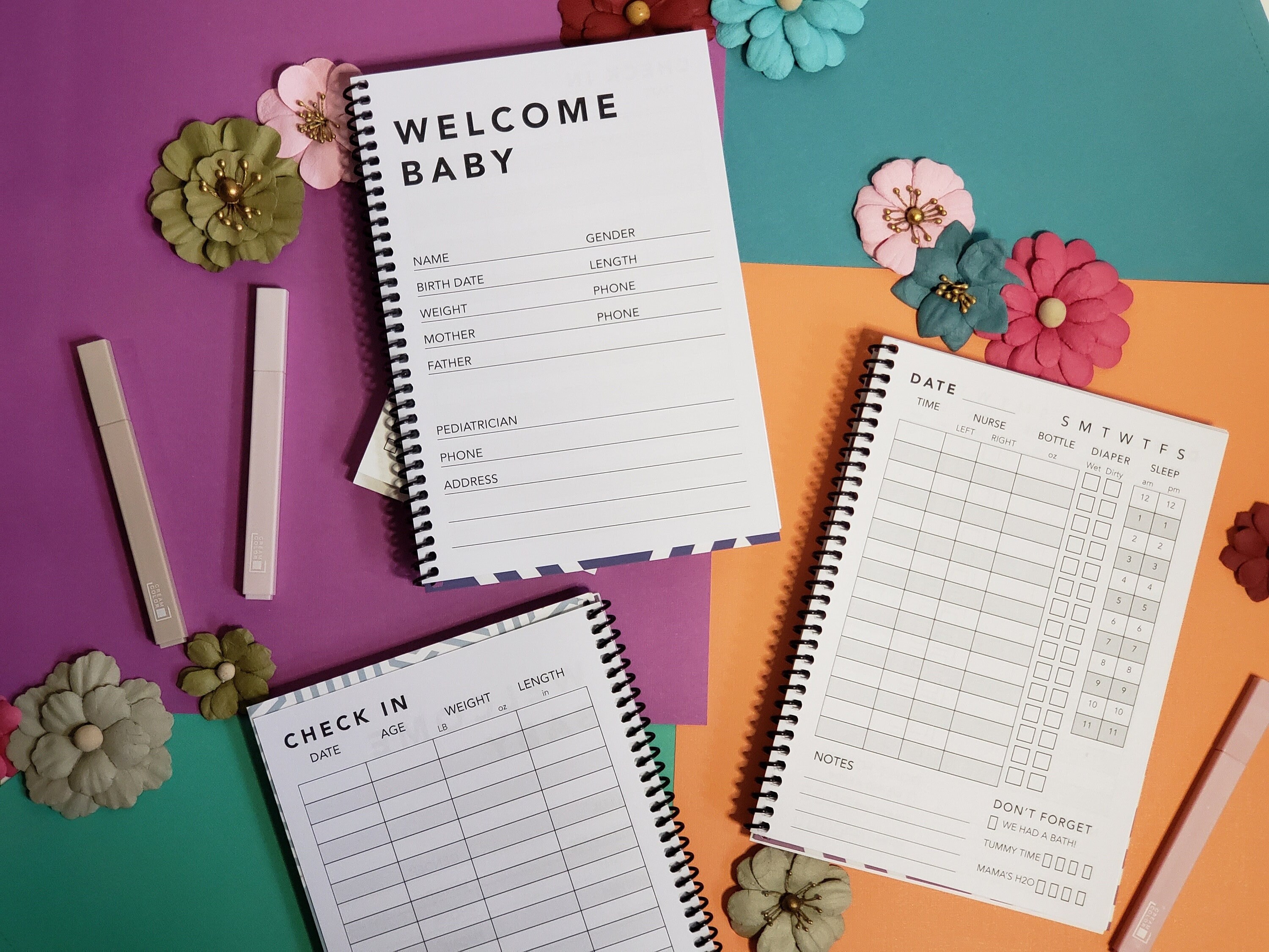 Infancy Journal Newborn Log // Newborn Journal // Infant Log // Infant Journal // Baby ...