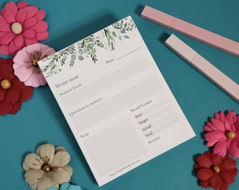NaNoWriMo Writer's Notepad — Undated Monthly Writing Challenge Tracker Pad