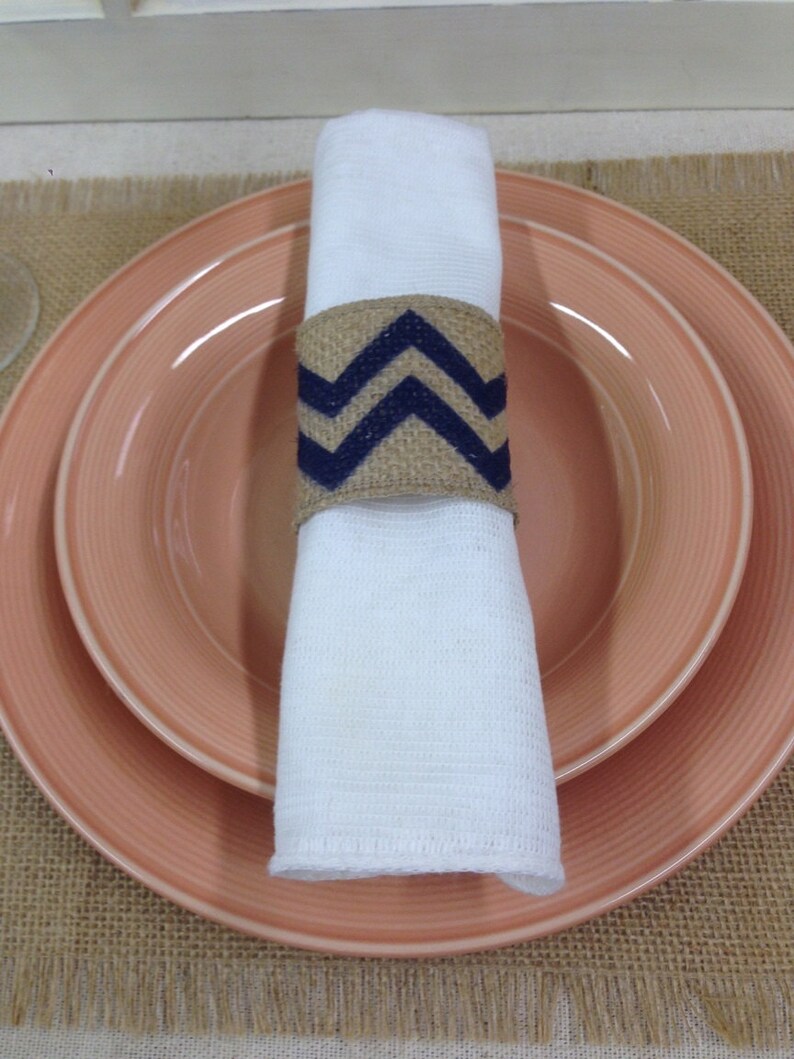 Burlap Silverware caddy holder monogrammed qty 4 Etsy