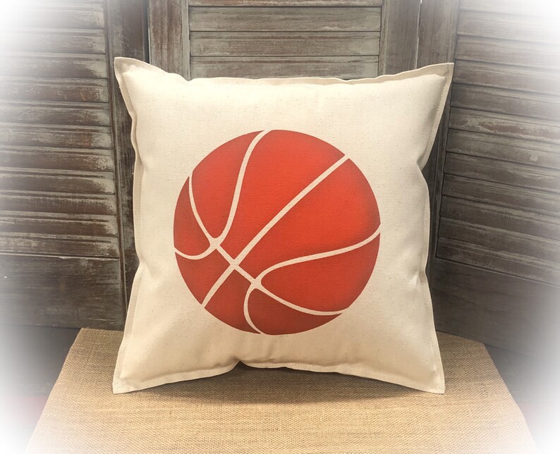 Decorative Pillow With a Basketball Silhouette. COMPLETE Etsy