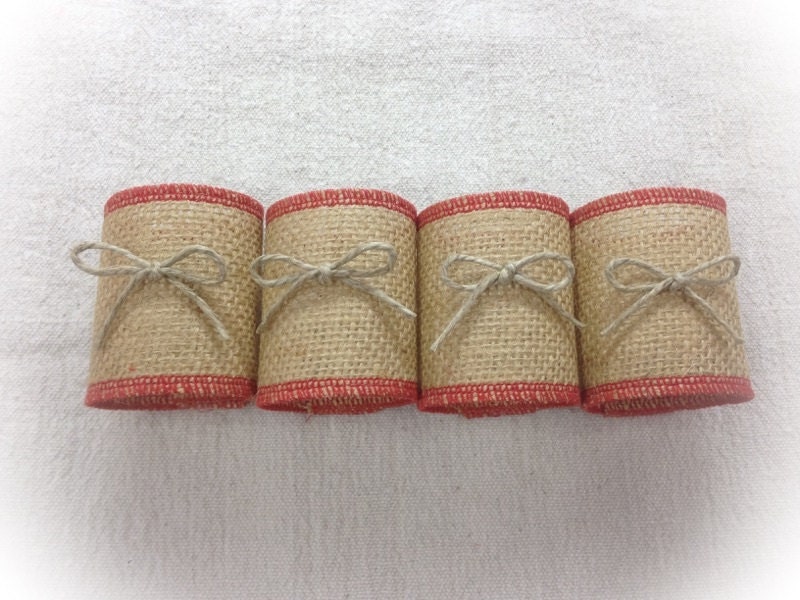 Burlap Napkin Rings Etsy