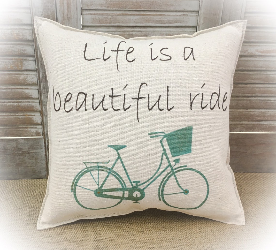 Decorative Pillow with Life is a beautiful ride and a Etsy