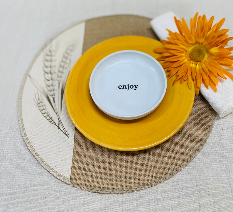 Burlap Placemat Sets Farmhouse Placemats Holiday Etsy