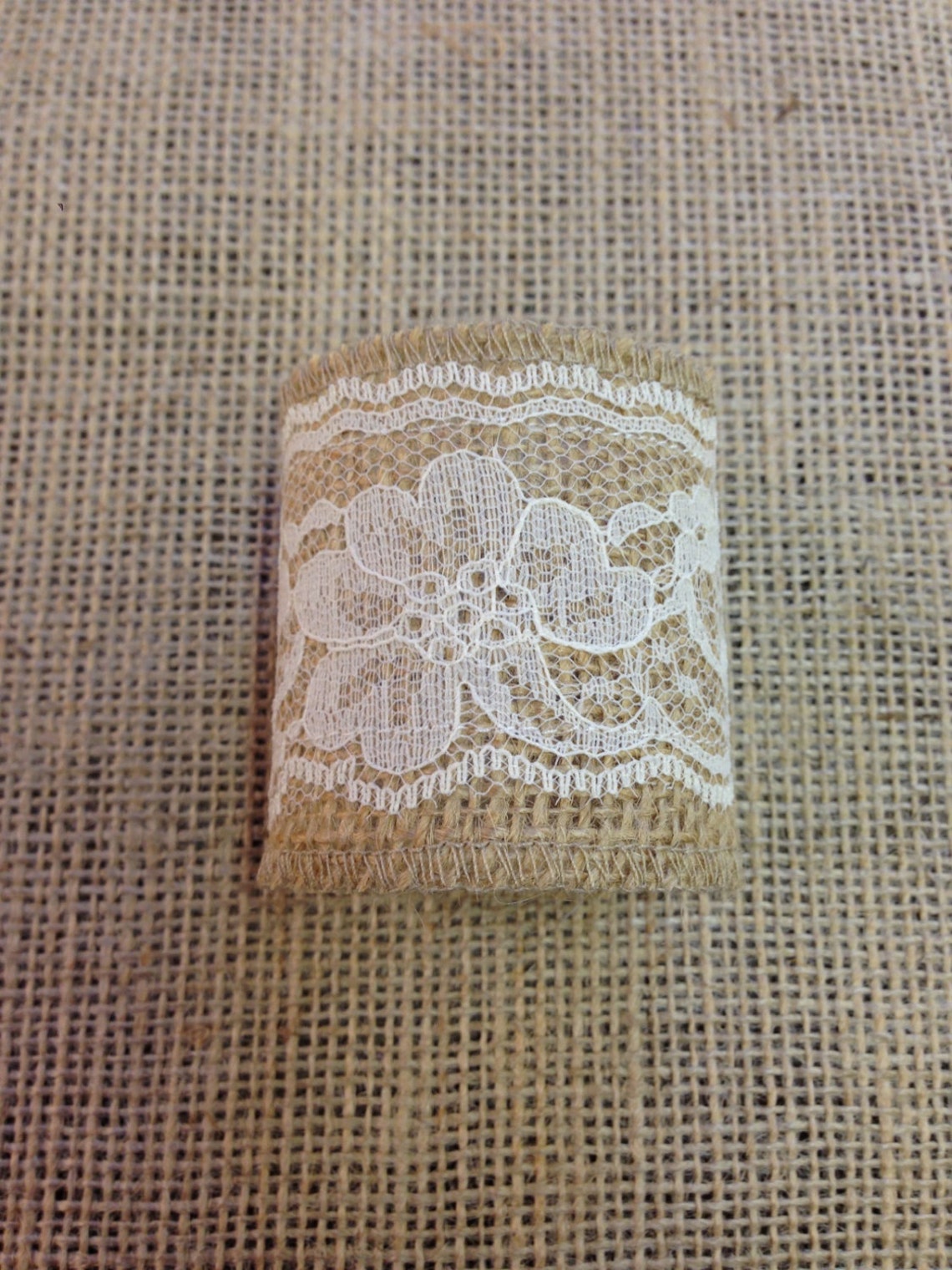 Burlap & Lace Napkin Rings Set of 4 6 8 or 12 Etsy