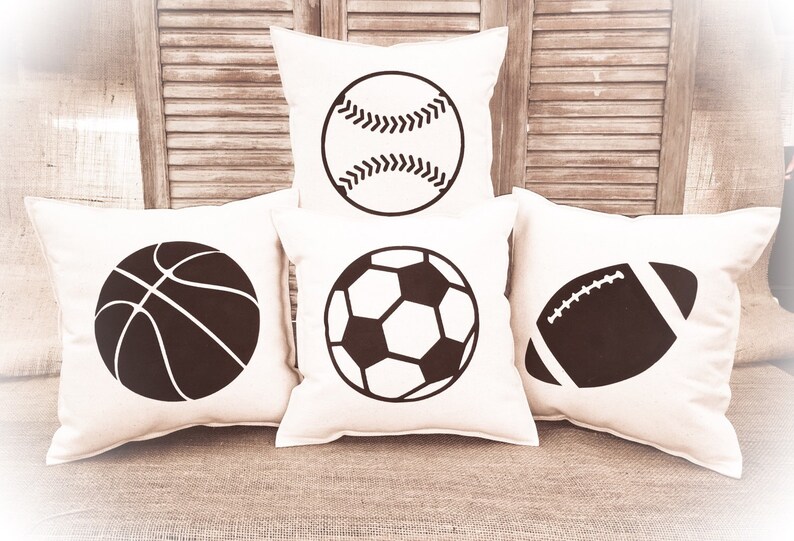 Decorative Pillow With a Basketball Silhouette. COMPLETE Etsy