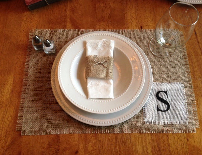 Burlap Napkin Rings Etsy