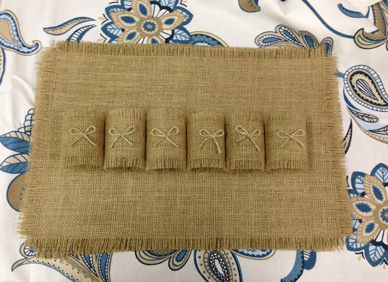 Burlap Napkin Rings Etsy