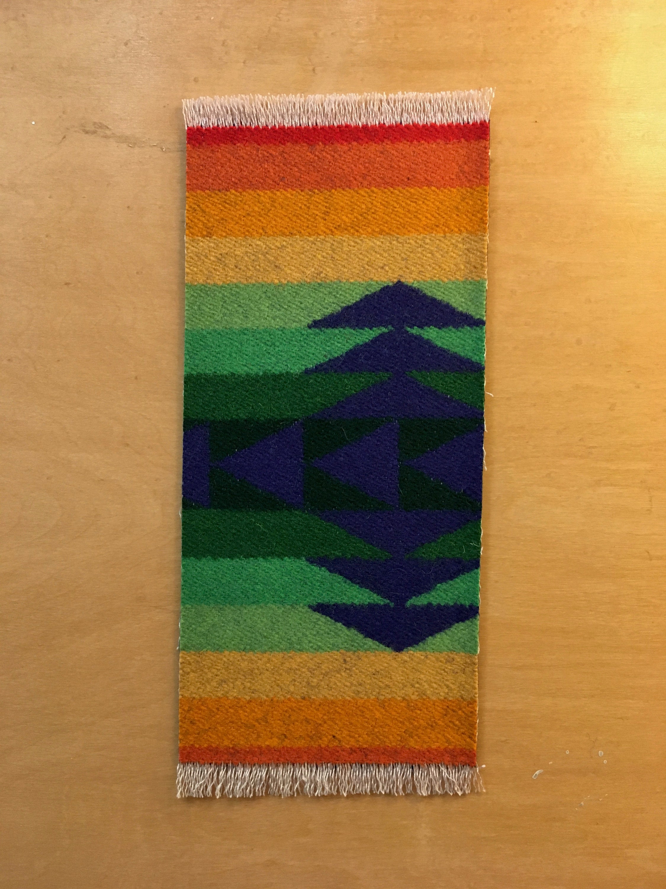 Mat Pendleton woven wool table mat 4 x 9.25 inches Etsy