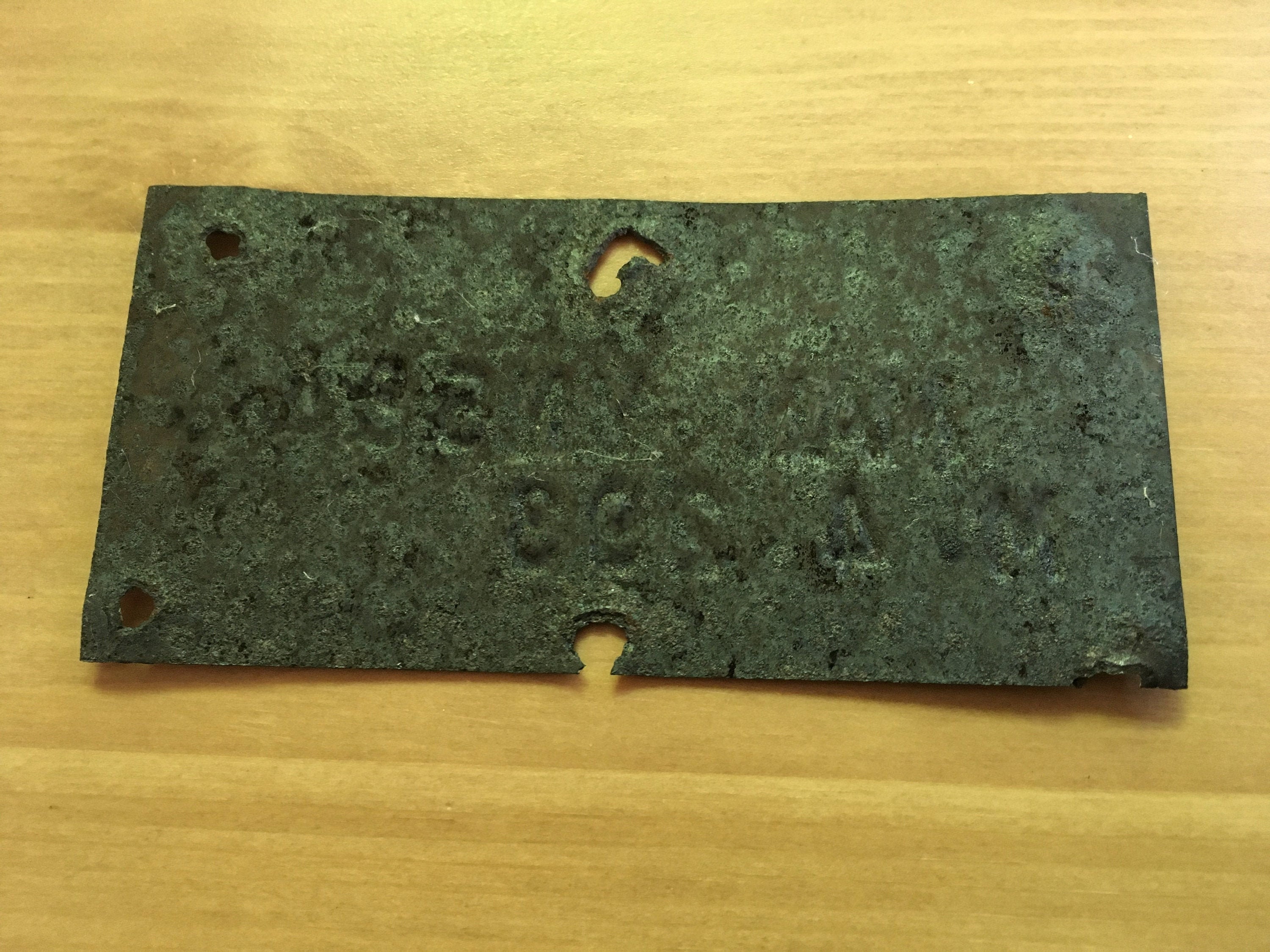 Antique motorcycle license plate | Etsy