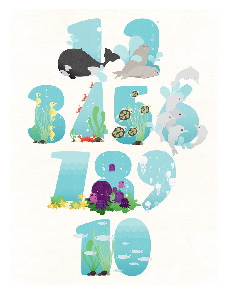 numbers print etsy